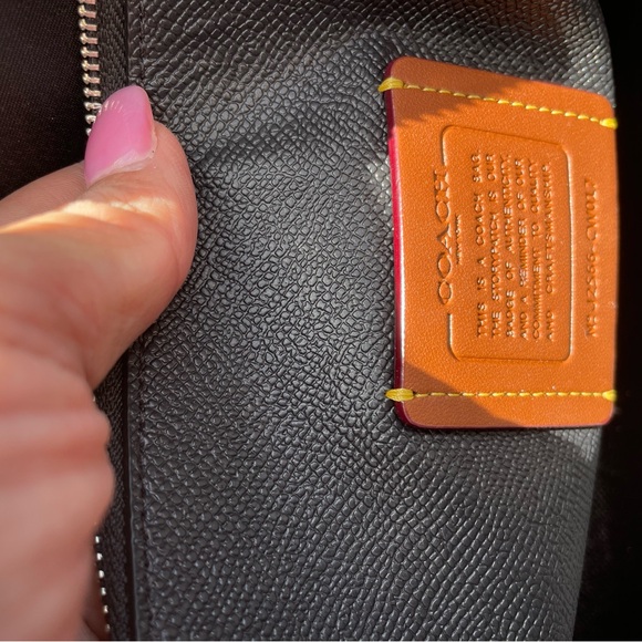 Coach Mollie Black Croc-Embossed Leather Tote - Picture 8 of 8